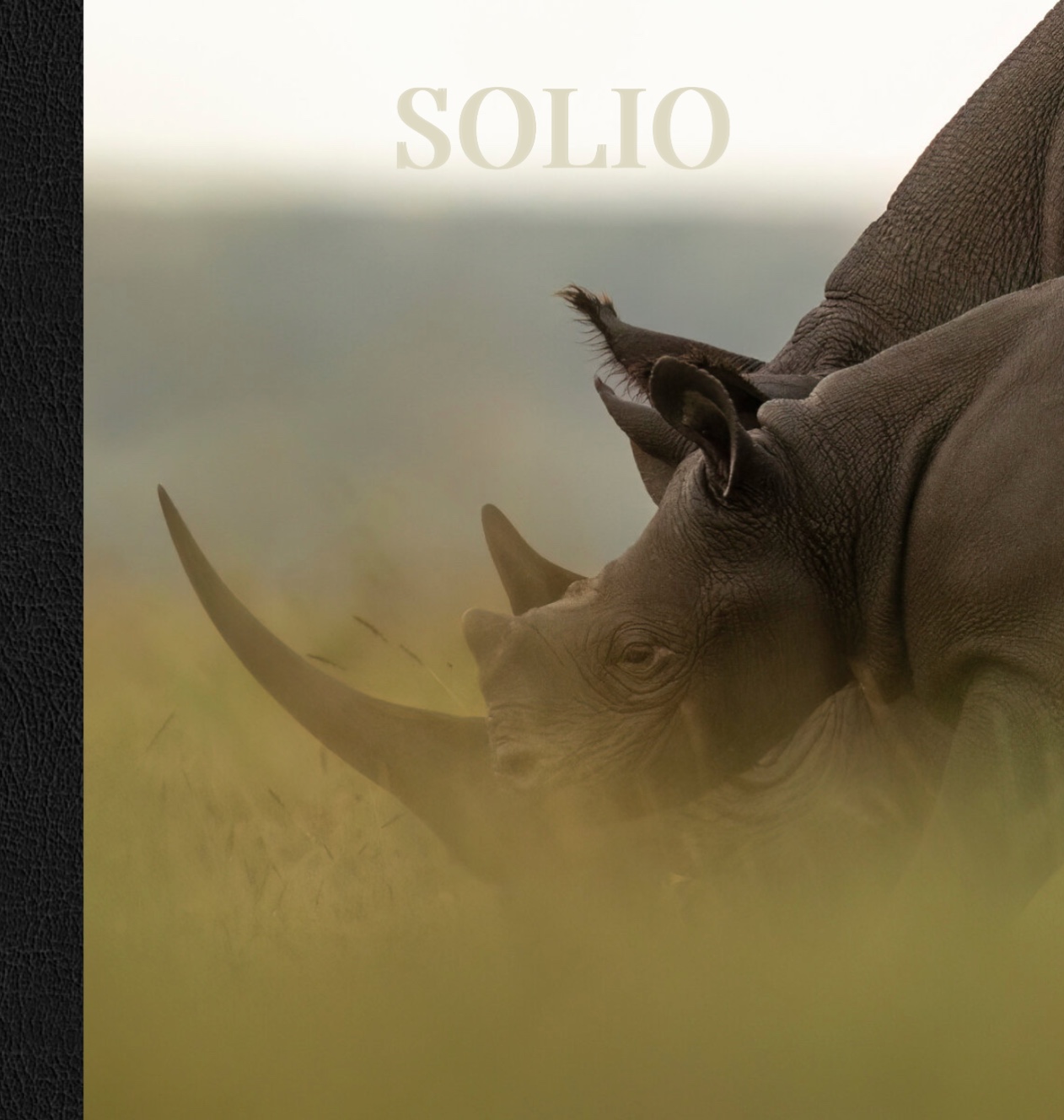 The cover of the Solio book, a coffee table book