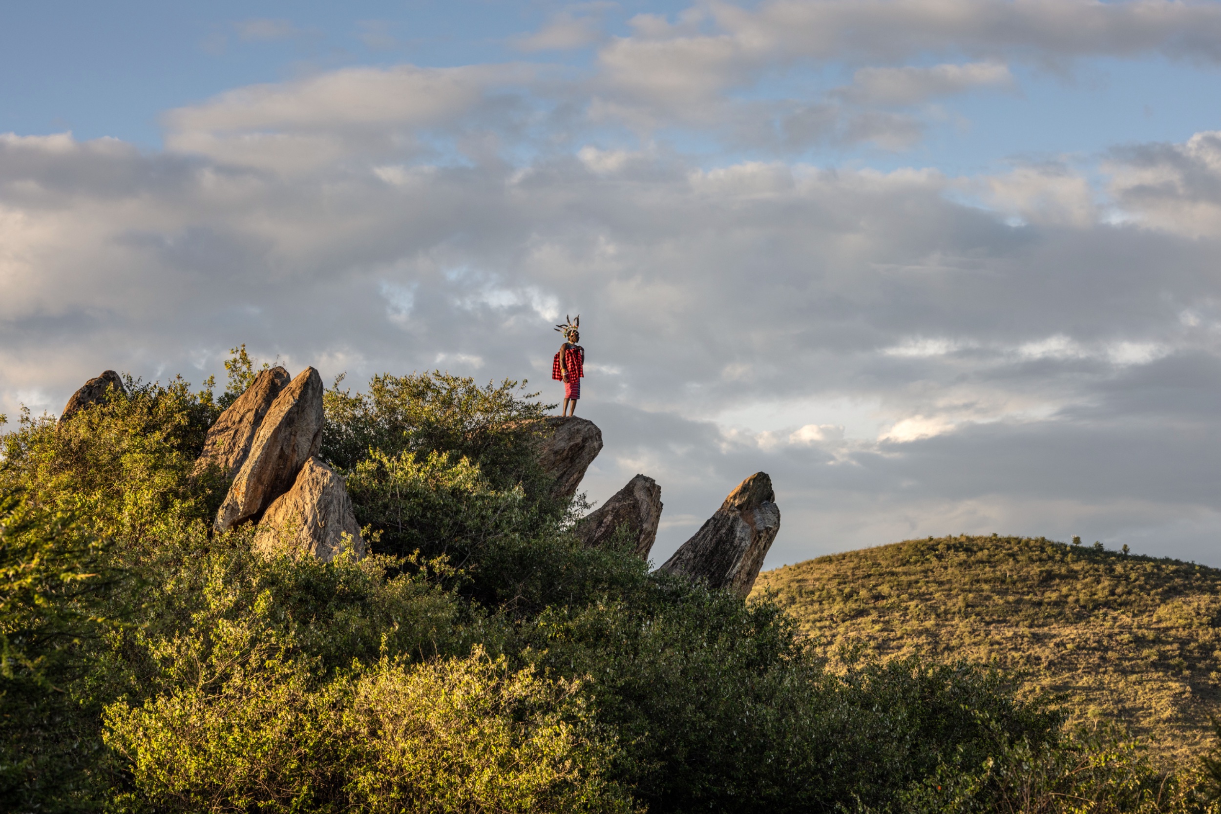 A kopje in the landscape at Elewana Loisaba Tented Camp, Loisaba
