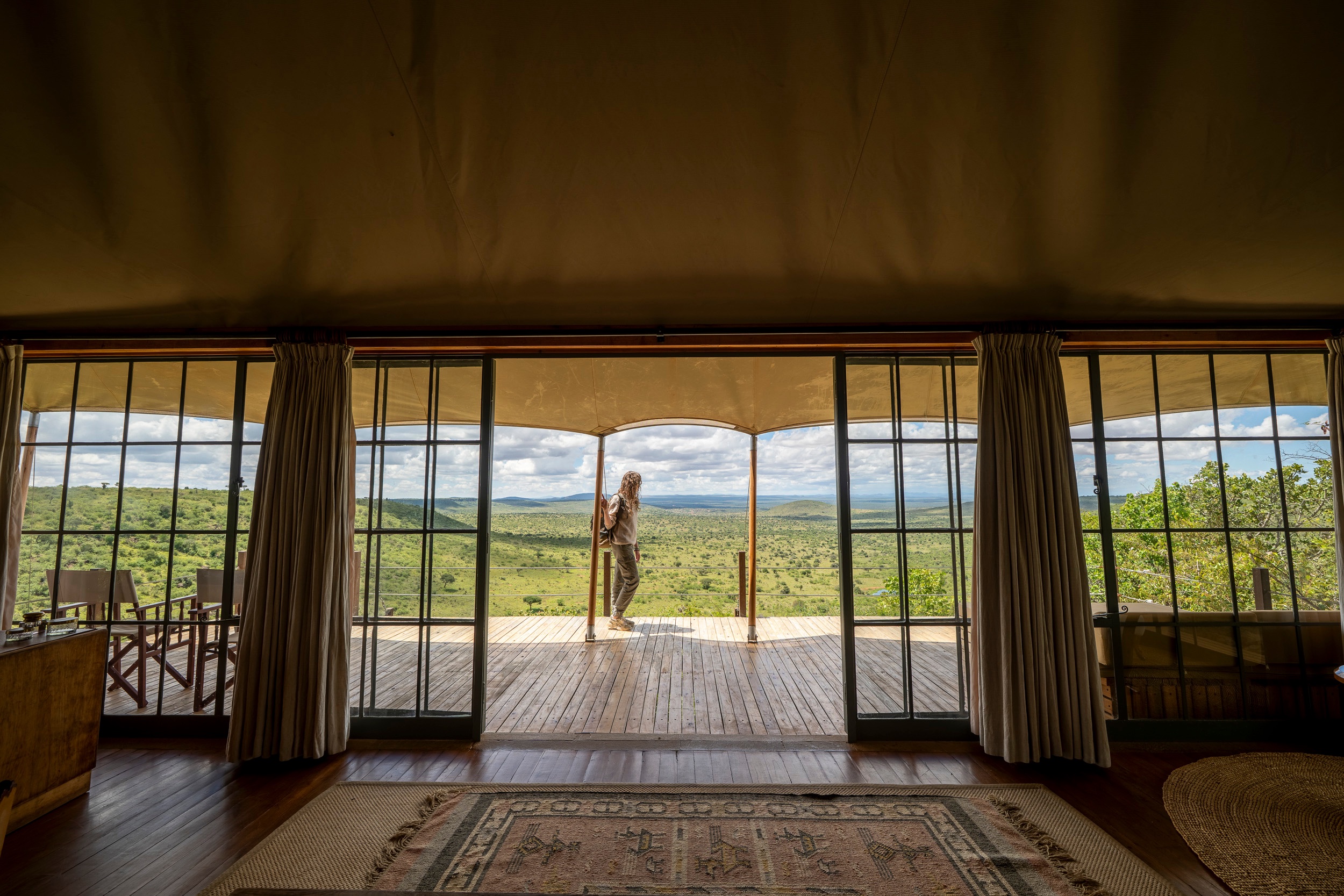 A tent room with a view at Elewana Loisaba Tented Camp, Loisaba, Kenya
